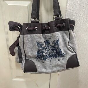 Vintage Juicy Couture Gray and Dark Brown Tote